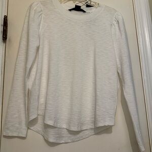 Women's White Long Sleeve Top